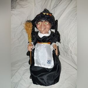 Halloween Factory Rocking Laughing Eyes Light Up Witch Decor 16"
